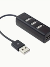 4-Port USB Hub with Individual On/Off Switches – High-Speed USB Splitter for Keyboard, Mouse, Flash Drive & Memory Card – Universal USB Connector for Laptop & PC