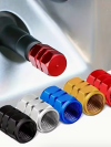 4pcs Cool Tire Valve Stem Covers  Aluminum Alloy • Hexagonal Design • Dustproof • Automotive Wheel Accessories